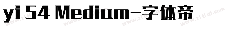 yi 54 Medium字体转换